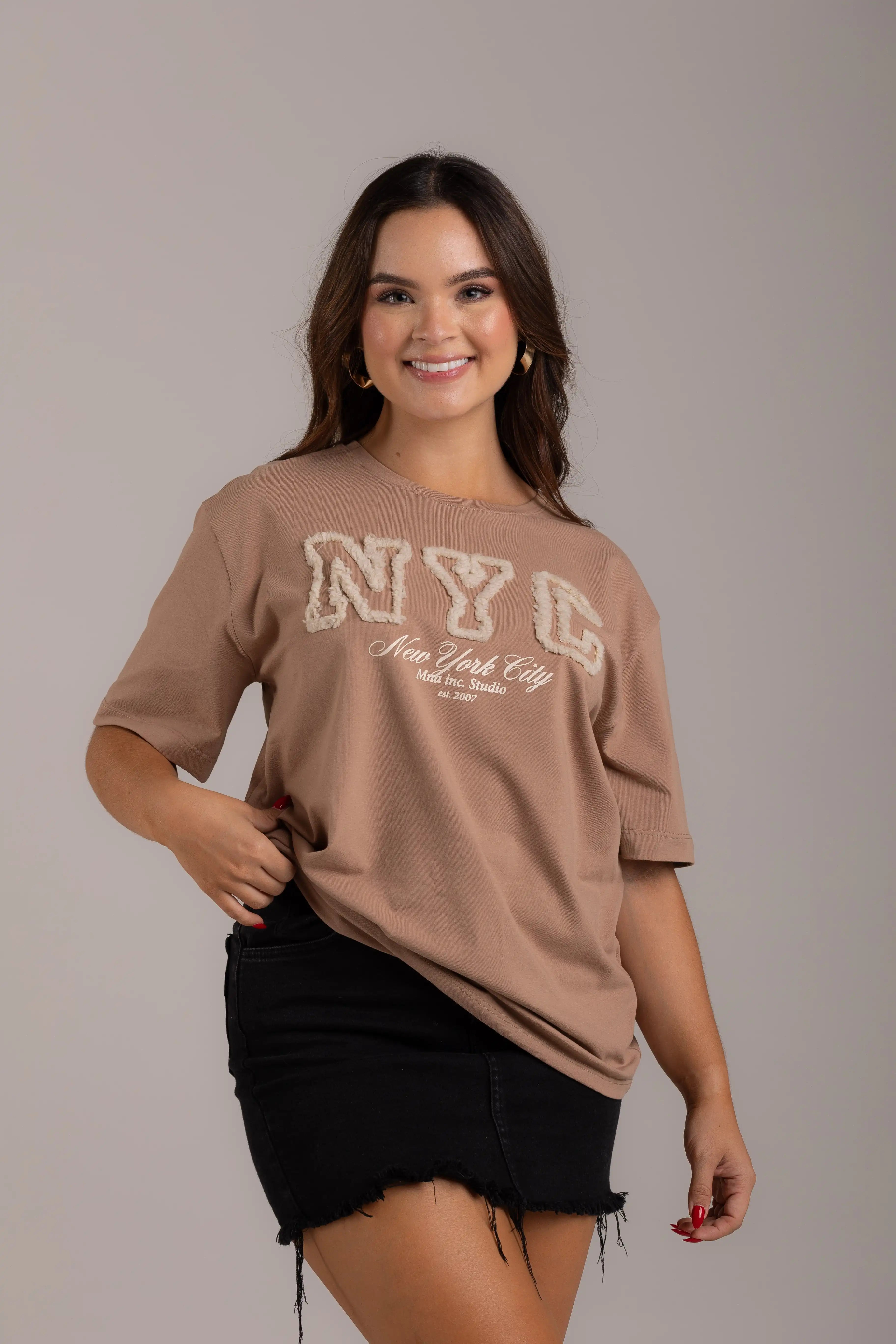 OVERSIZED  NYC APLIQUE PELUDO