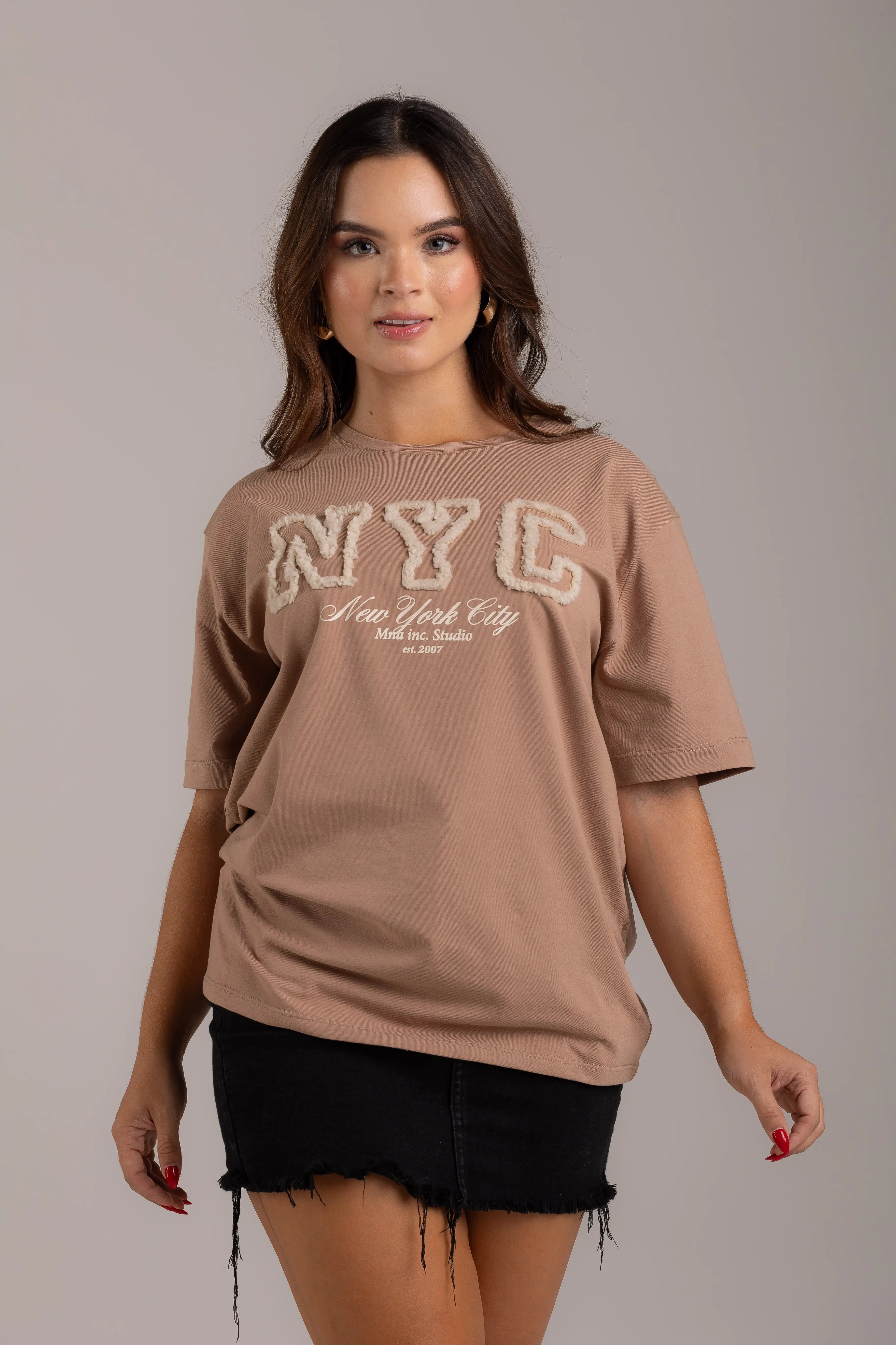 OVERSIZED  NYC APLIQUE PELUDO