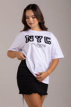 OVERSIZED  NYC APLIQUE PELUDO