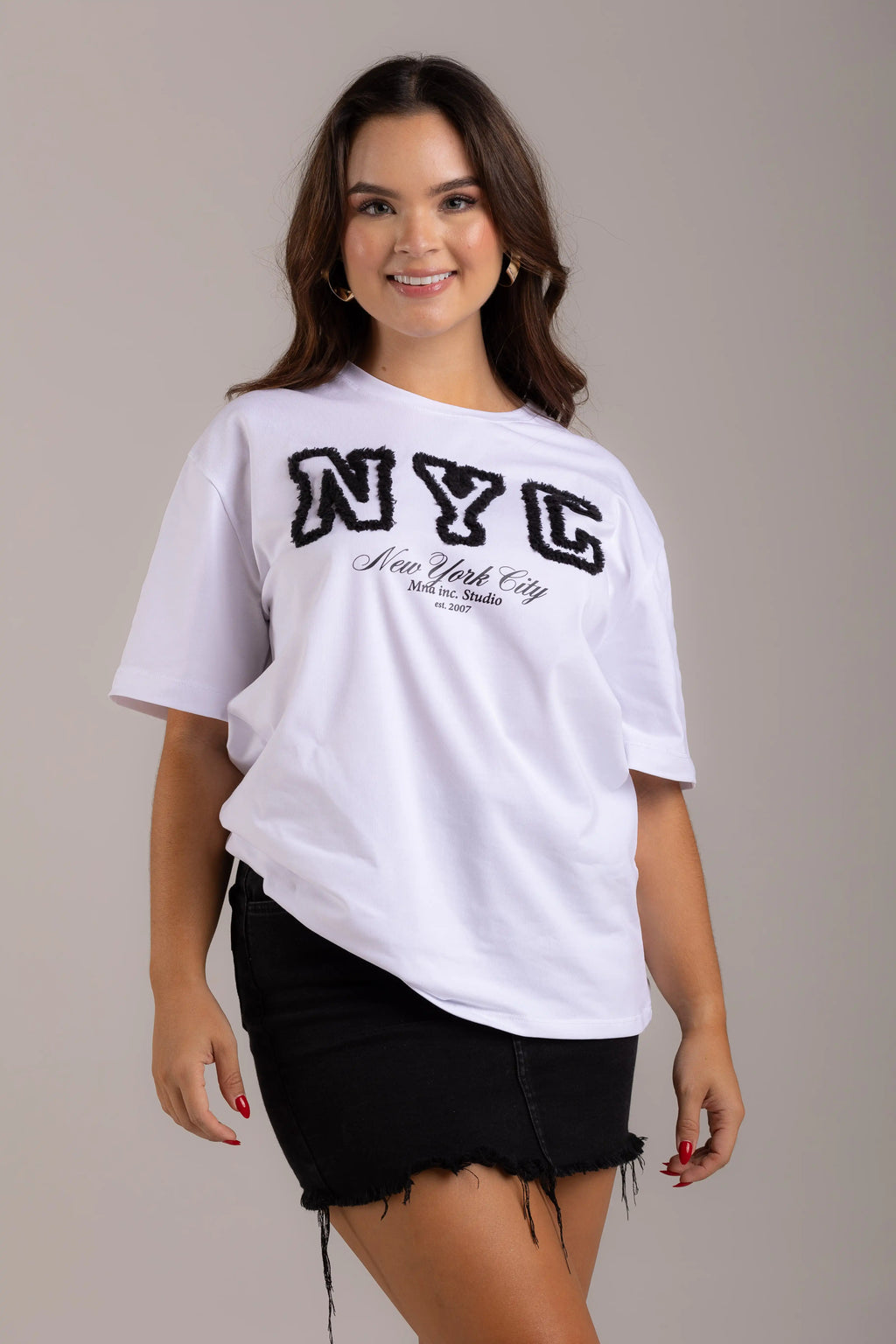 OVERSIZED  NYC APLIQUE PELUDO
