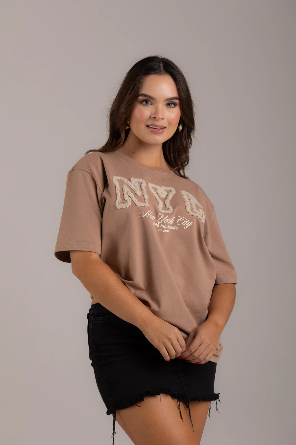 OVERSIZED  NYC APLIQUE PELUDO