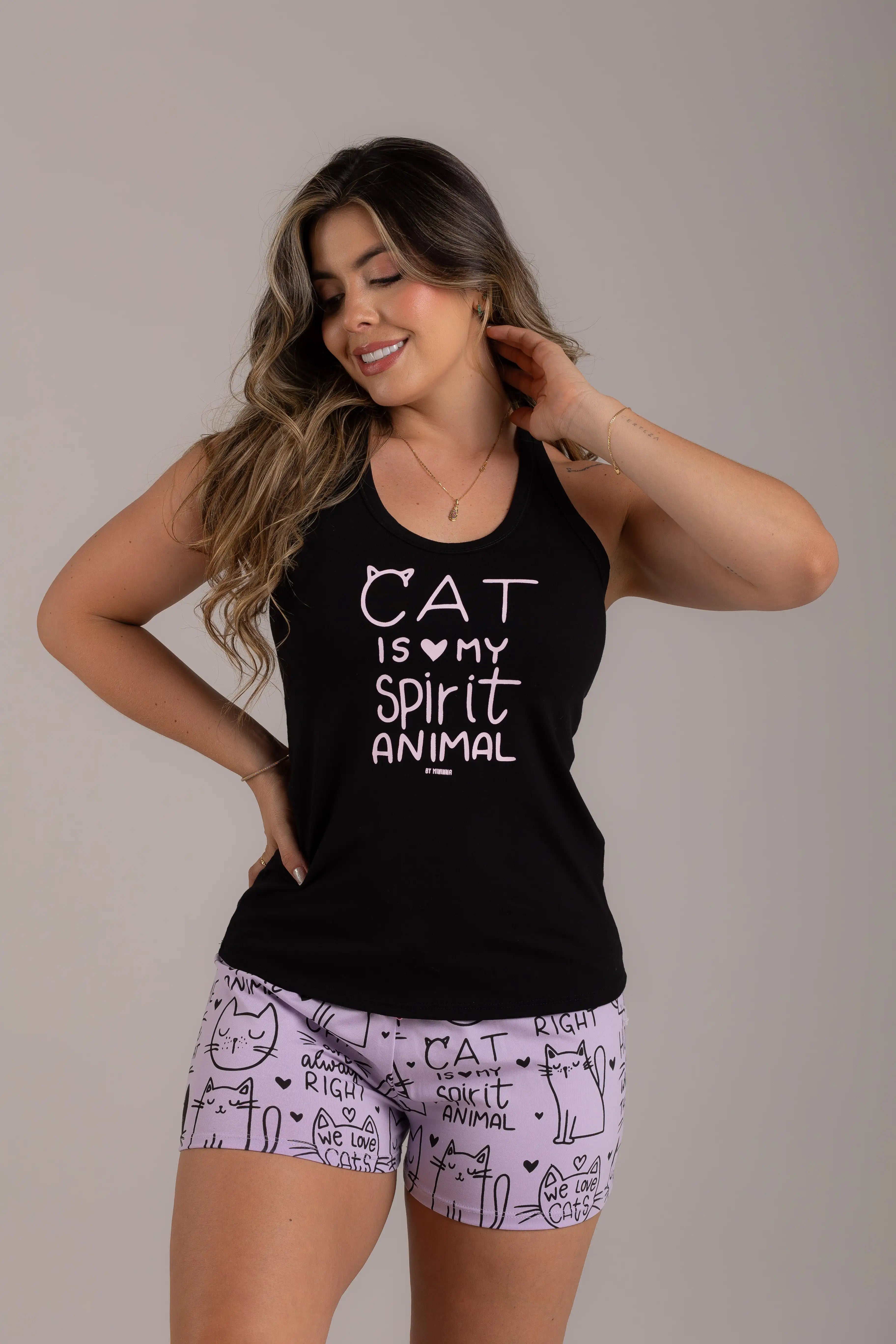 PIJAMA CAT IS MY SPIRIT ANIMAL