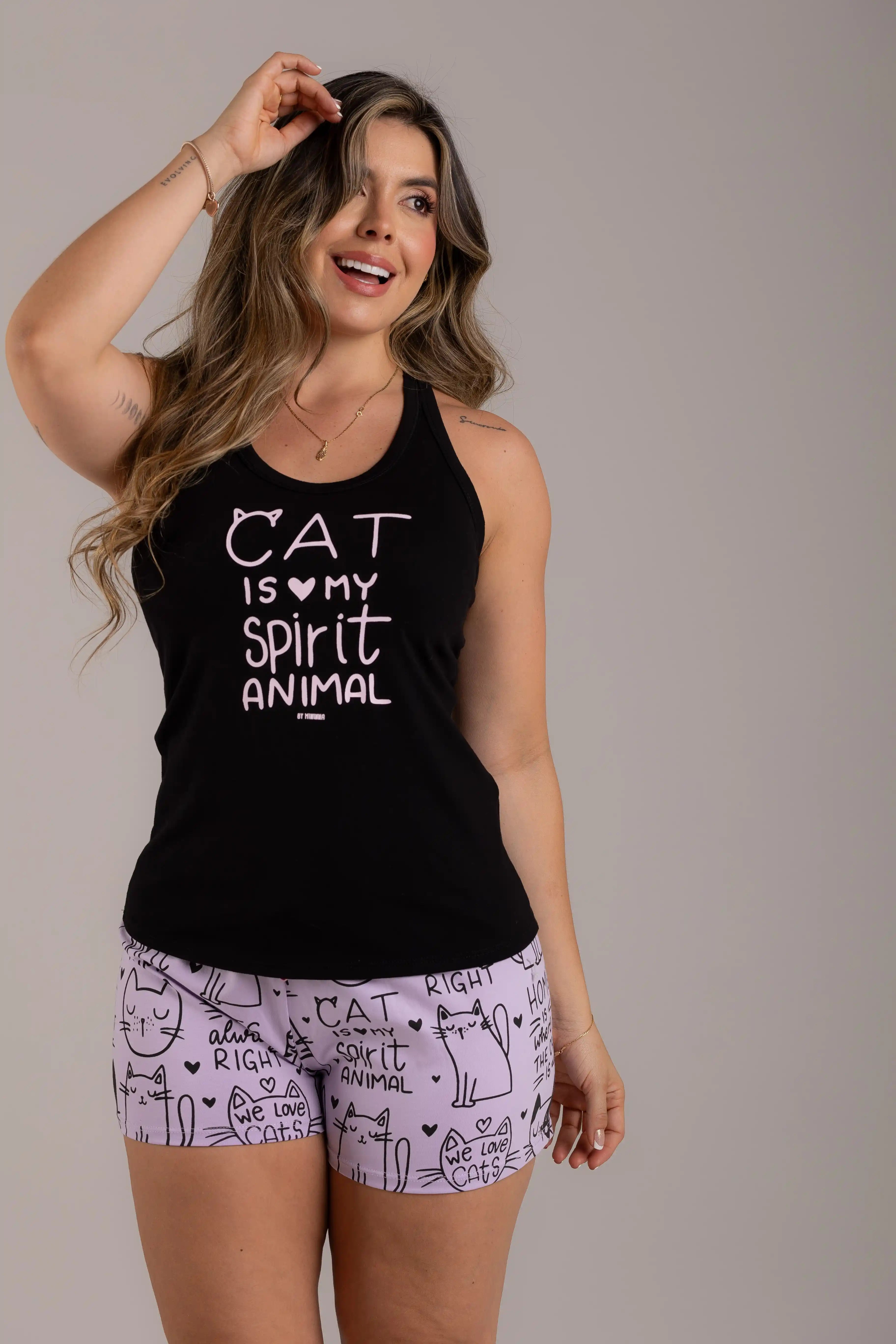 PIJAMA CAT IS MY SPIRIT ANIMAL