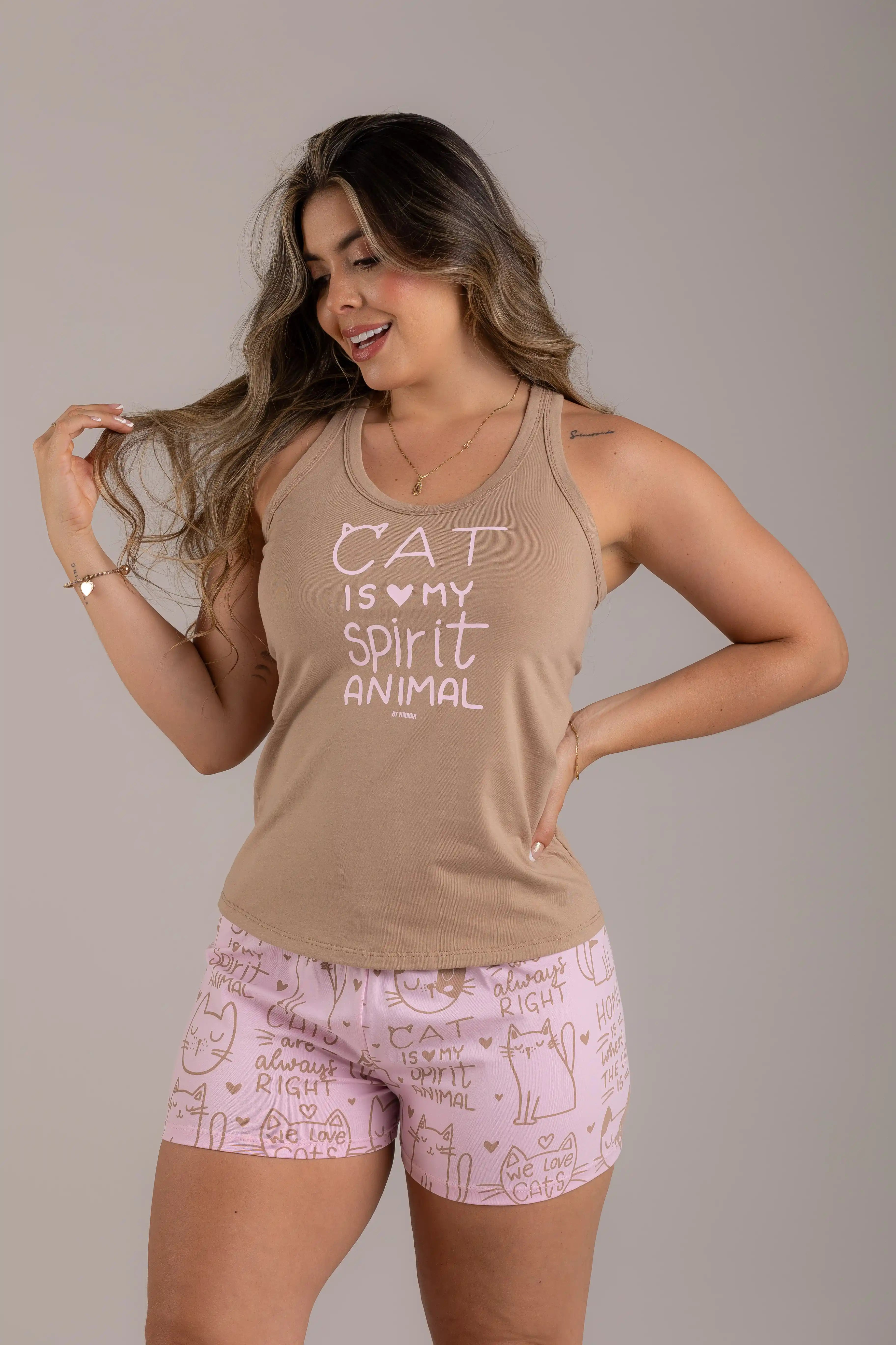 PIJAMA CAT IS MY SPIRIT ANIMAL