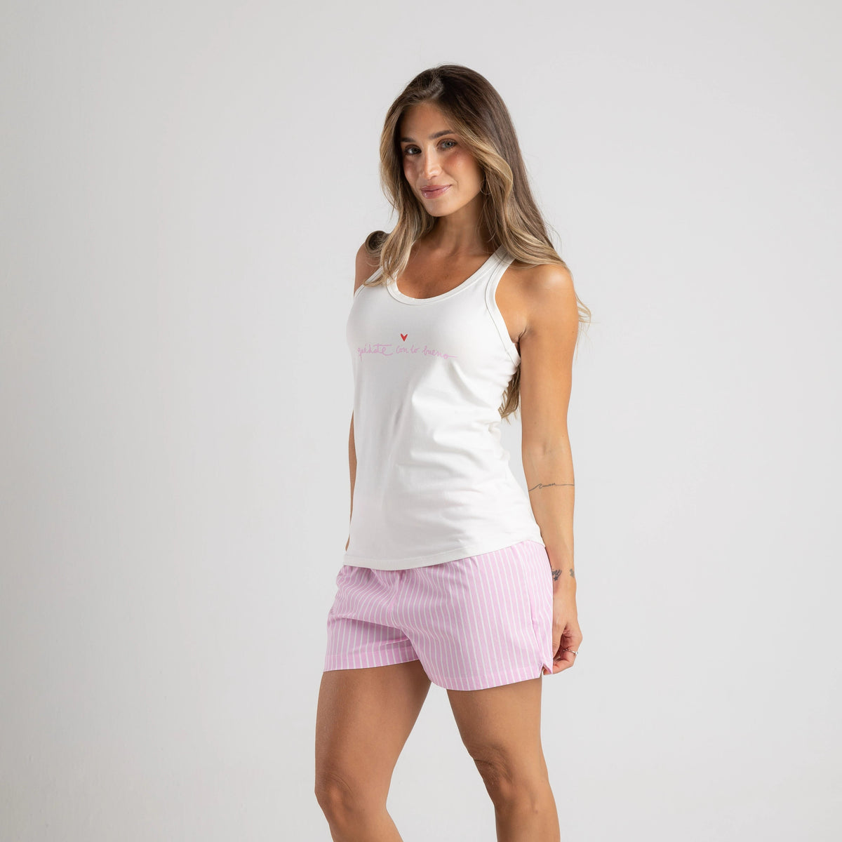 PIJAMA RAYAS QUÉDATE CON LO BUENO