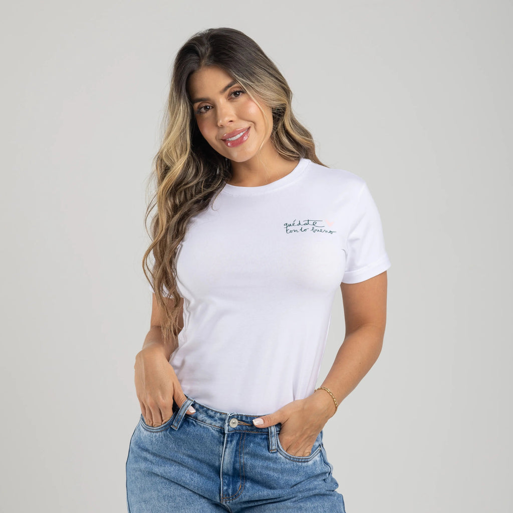 CAMISETA QUÉDATE CON LO BUENO