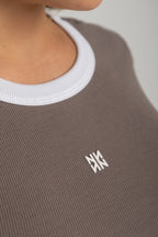 CAMISETA EN RIB COMBINADA NN