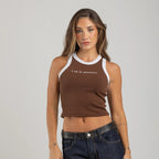 CAMISILLA CORTA EN RIB COMBINADA