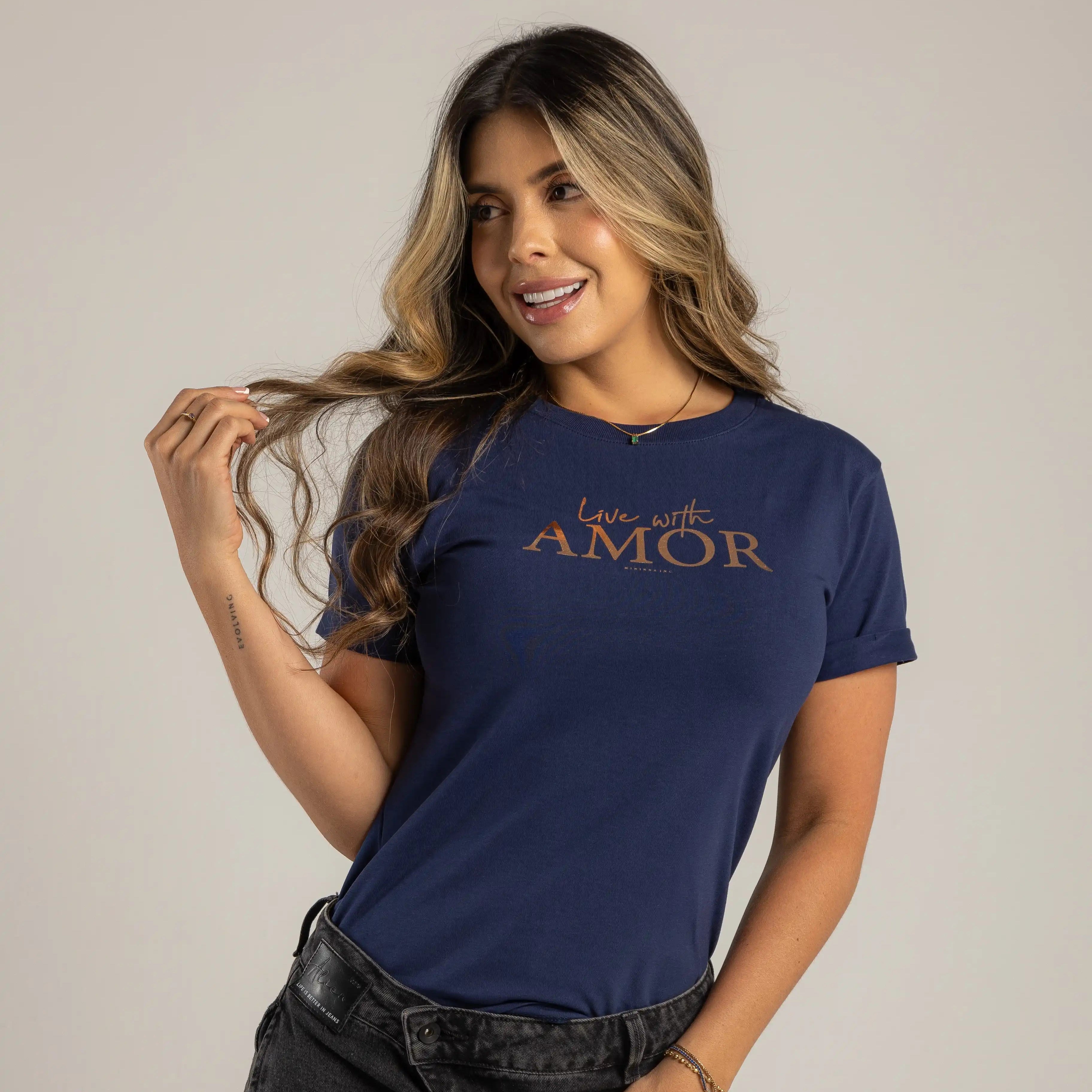 CAMISETA LIVE WITH AMOR