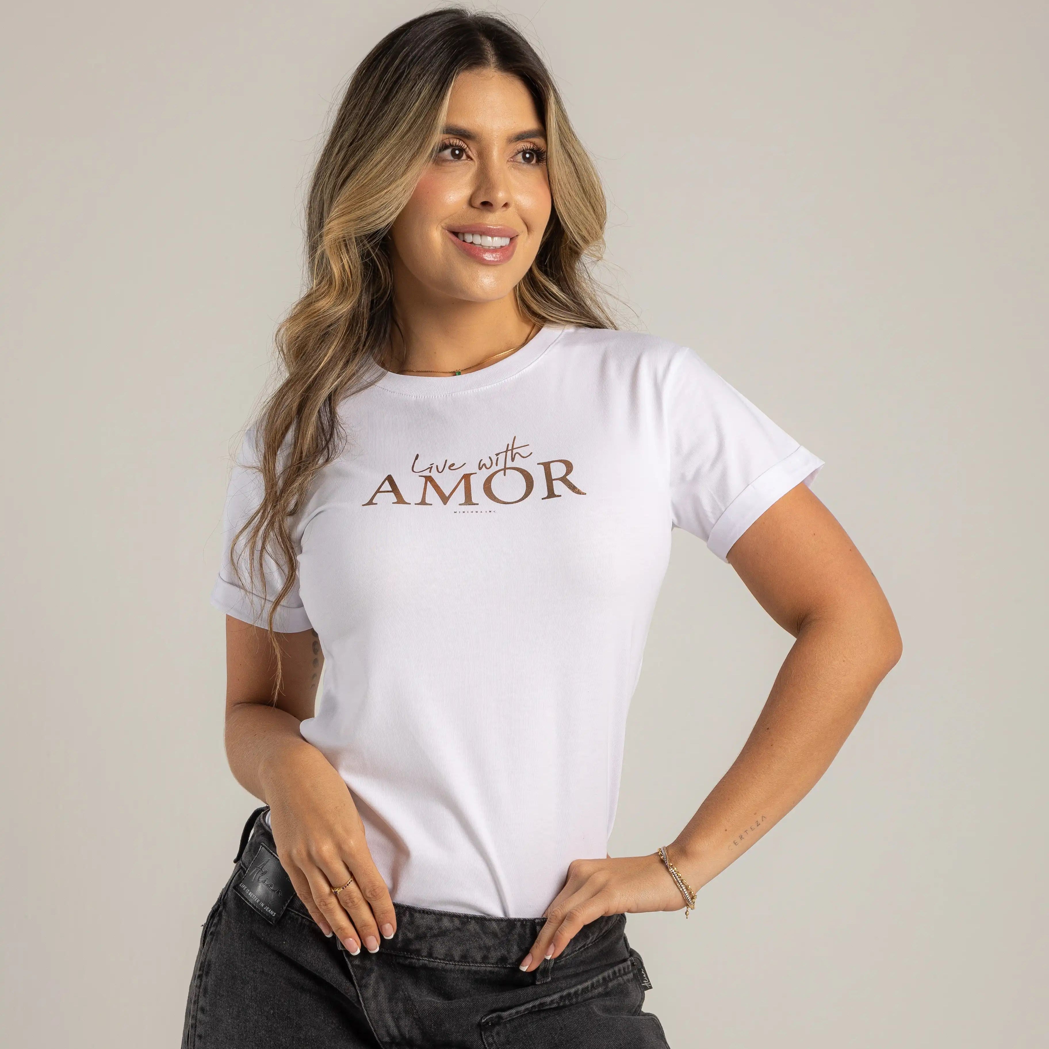 CAMISETA LIVE WITH AMOR