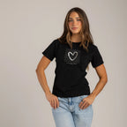 CAMISETA CORAZÓN RAYAS