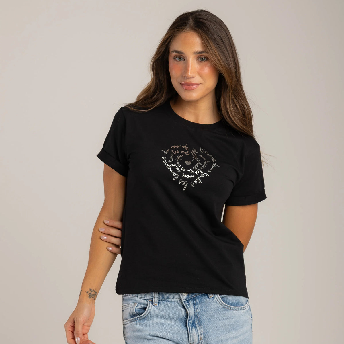 CAMISETA CORAZÓN REMOLINO
