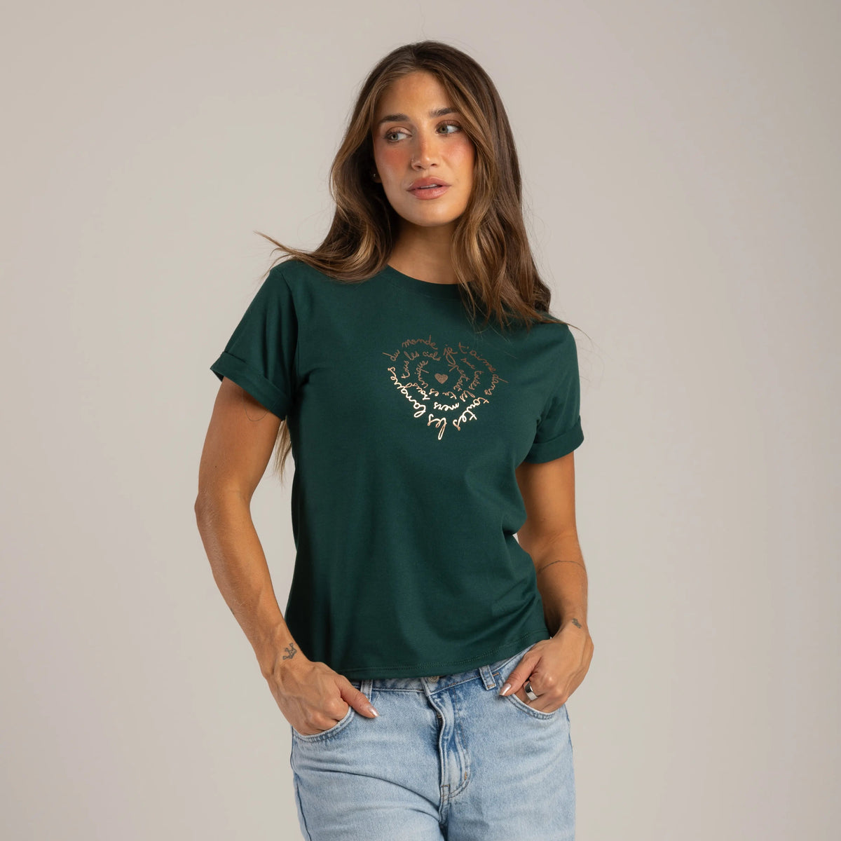 CAMISETA CORAZÓN REMOLINO