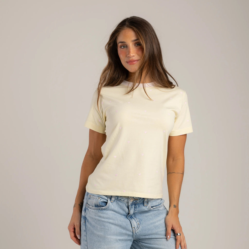 CAMISETA FONDEO CORAZONES