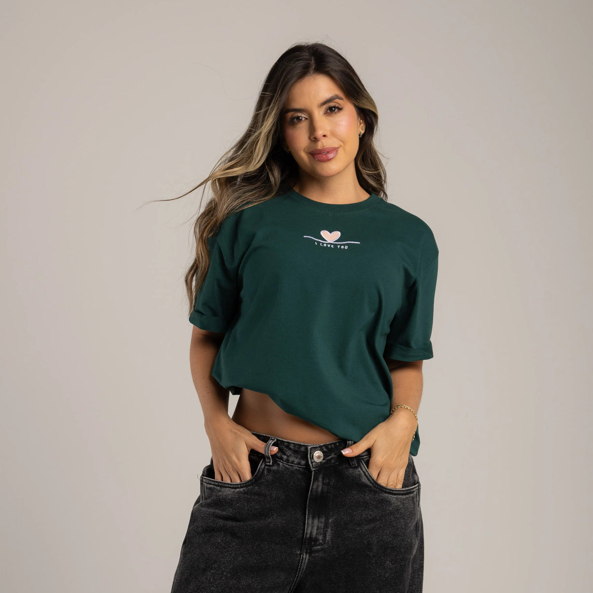 OVERSIZED I LOVE YOU BORDADA