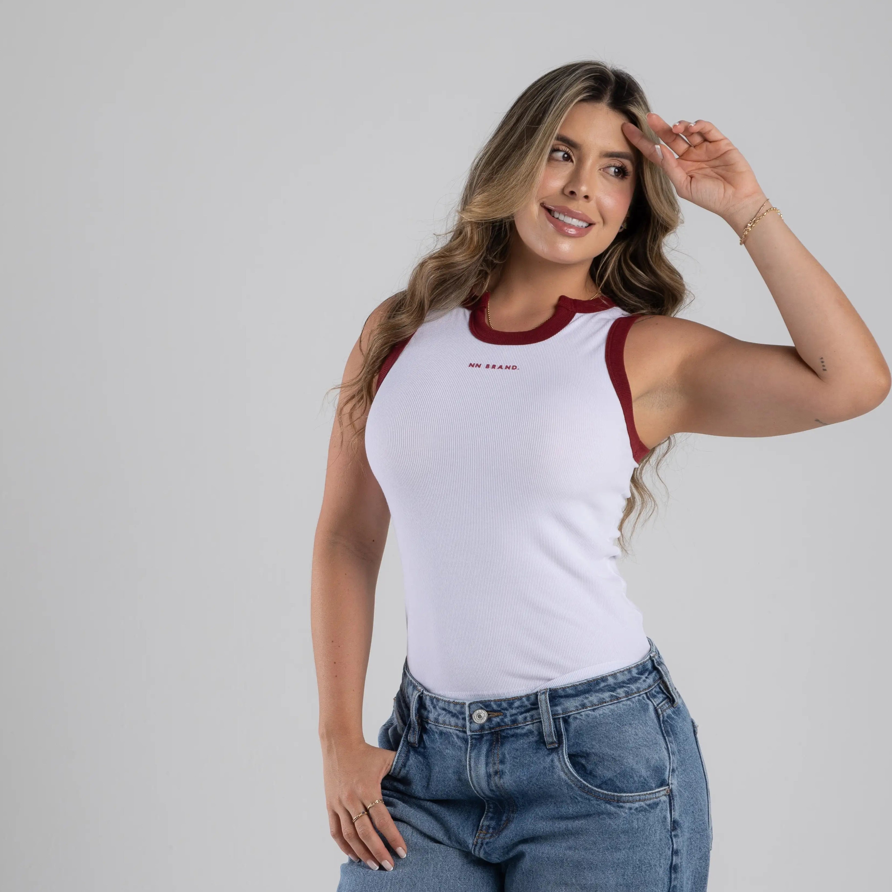 CAMISILLA EN RIB COMBINADO NN